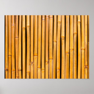 Tropical Hawaiian Bamboo Background Template Poster