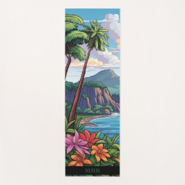 Tropical Hawaiian Beach Scene Yoga Mat