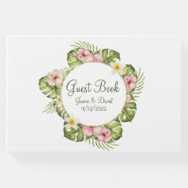 Tropical Hawaiian Flowers Bröllop Gästböcker