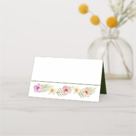 Tropical Hawaiian Flowers Bröllop Placeringskort