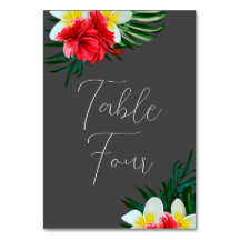 Tropical Hawaiian Flowers Elegant bröllop på Grått