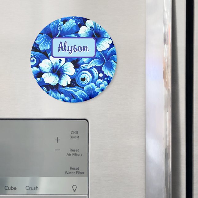 Tropical Hawaiian Flowers Hibiscus Personlig Magnet (In Situ (Fridge))