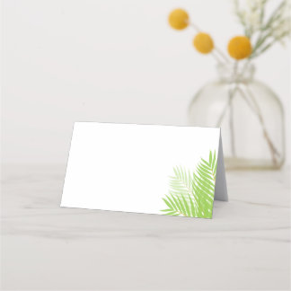 Tropical Hawaiian Foliage Folding Label eller Placeringskort
