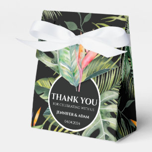 Tropical Hawaiian Heliconia Bröllop Tack Bag Presentaskar