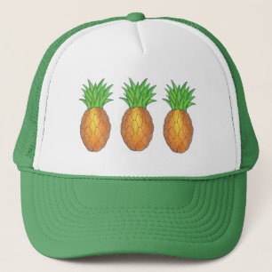 Tropical Hawaiian Island Luau Pineapple Fruit Keps