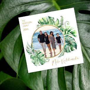 Tropical Hawaiian Mele Kalikimaka jul Julkort