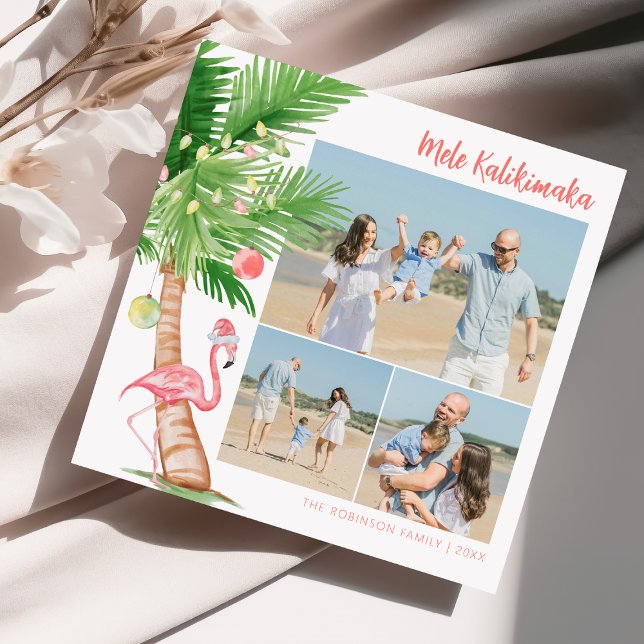 Tropical Hawaiian Mele Kalikimaka jul Julkort (Skapare uppladdad)