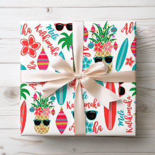 Tropical Hawaiian Mele Kalikimaka jul Presentpapper