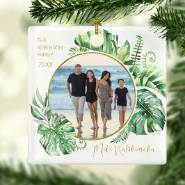 Tropical Hawaiian Mele Kalikimaka Julgran Julgransprydnad Keramik
