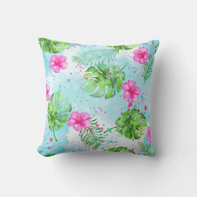 Tropical Hawaiian Pillow Kudde (Framsida)