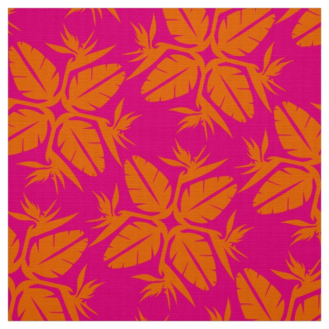 Tropical Hawaiian Quilt Mönster Bird of Paradise Tyg (Provkarta)