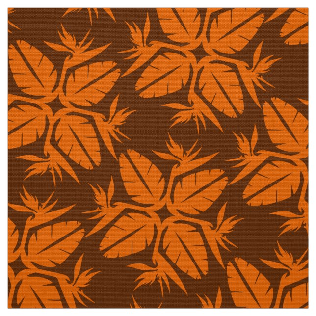 Tropical Hawaiian Quilt Pattern Bird of Paradise   Tyg (Provkarta)