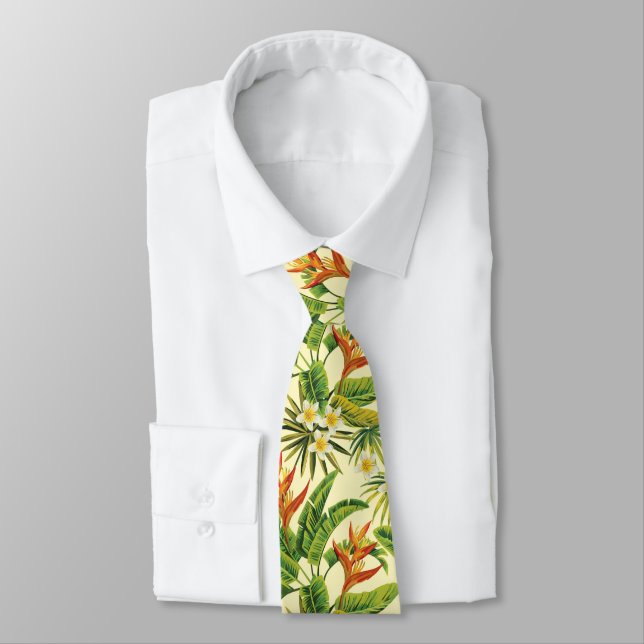 Tropical Hawaiian Surrender Necktie Slips (Bunden)