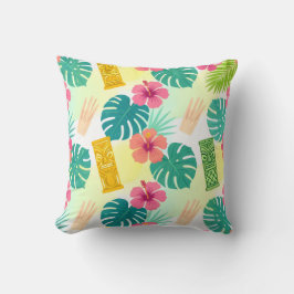Tropical Hawaiian Tiki Pattern for Parties Wedding Kudde