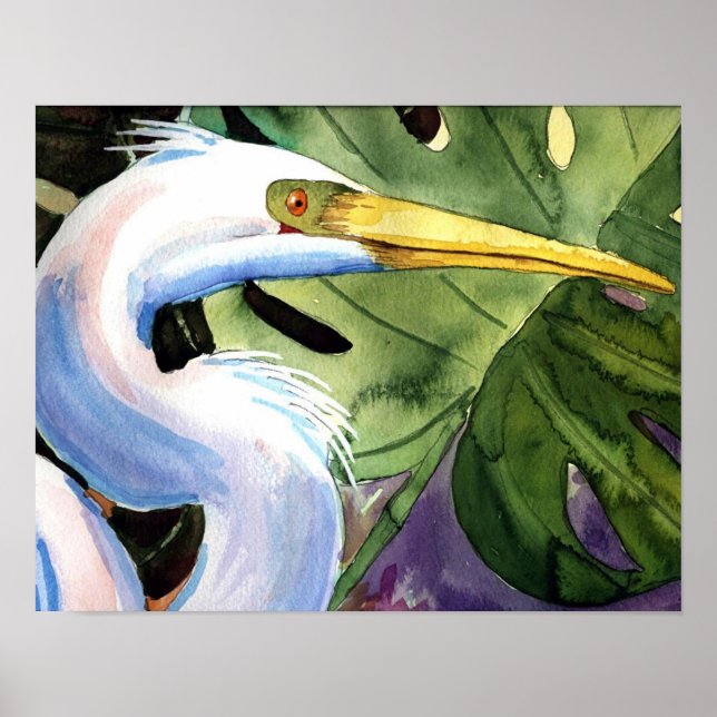 Tropical Heron Poster (Framsidan)