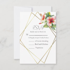 Tropical Hibiscus Bröllop OSA Kort