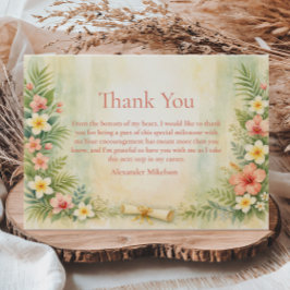 Tropical Hibiscus Floral Graduation Tack Kort