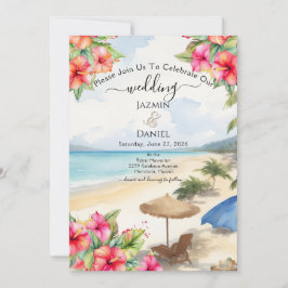 Tropical Hibiscus Island Inbjudningar