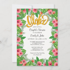 Tropical Hibiscus Luau Coupples inbjudan till Show
