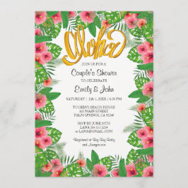 Tropical Hibiscus Luau Coupples inbjudan till Show