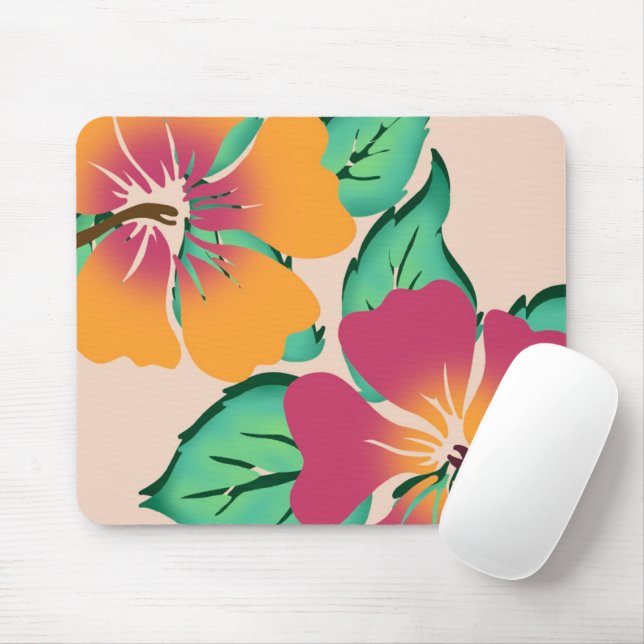 Tropical Hibiscus Mouse Pad Musmatta (Med mus)