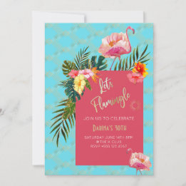 Tropical Hibiscus Party-inbjudan Inbjudningar