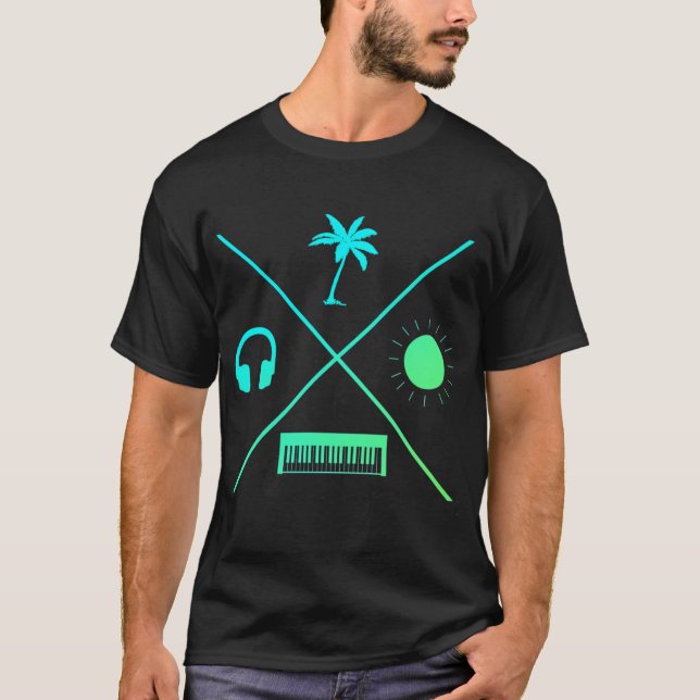Tropical House Sommar Vibes - Elektrisk T Shirt (Framsida)