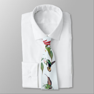 Tropical Hummingbird Orchid Flowers Tie Slips