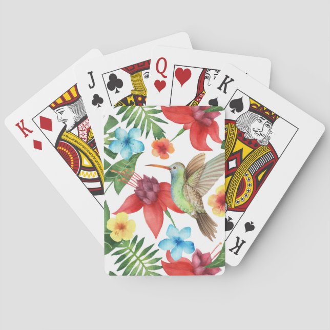 Tropical Hummingbird Spel Kort (Baksidan)