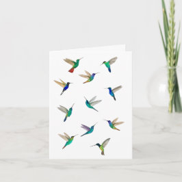 Tropical Hummingbirds Card for all occasions Anteckningskort