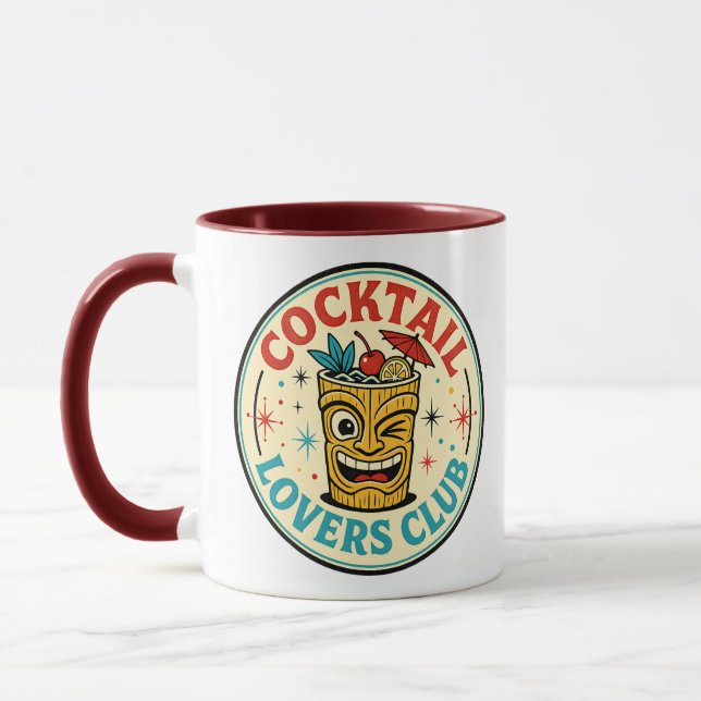 Tropical Island Bar Retro Design Mugg (Vänster)