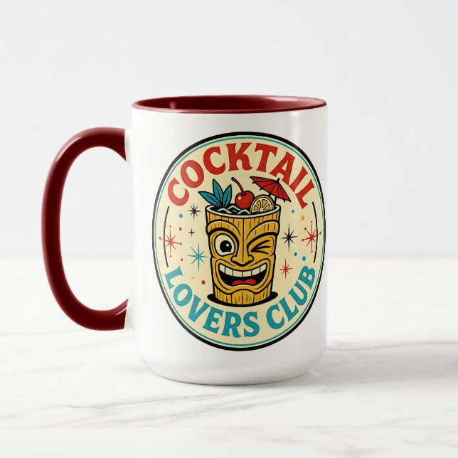 Tropical Island Bar Retro Design Mugg (Vänster)