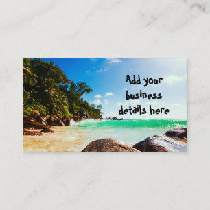 Tropical Island Beach Getaway Visitkort