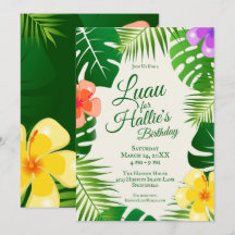 Tropical Island Beach Luau Birthday