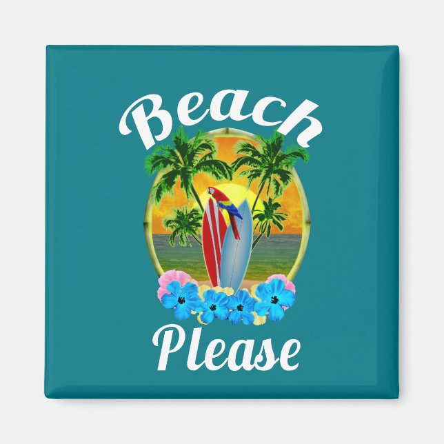Tropical Island Beach Snälla Magnet (Framsidan)