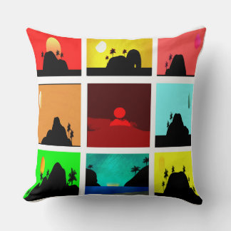 Tropical Island Collage Kudde