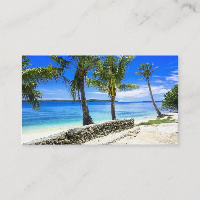 Tropical Island Handflatan Paradise Chill  Visitkort (Framsida)