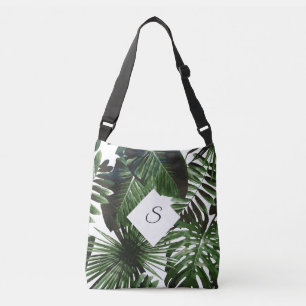 Tropical Island Löv Monogram med Ditt Initialer Axelväska