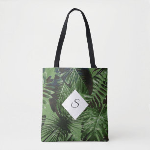 Tropical Island Löv Monogram med Ditt Initialer Tygkasse