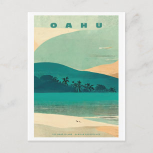 Tropical Island Oahu Vykort