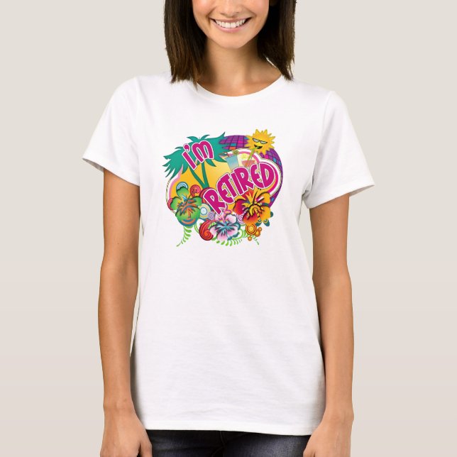 Tropical Island Paradise - jag är trött Tee Shirt (Framsida)