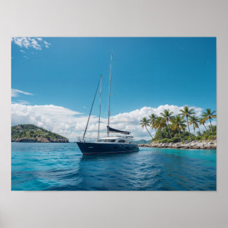 Tropical Island Paradise Poster