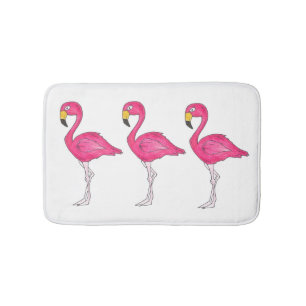 Tropical Island Paradise Shock rosa Flamingo Bird Badrumsmatta