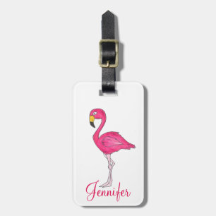 Tropical Island Paradise Shock rosa Flamingo Bird Bagagebricka