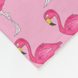 Tropical Island Paradise Shock rosa Flamingo Bird Fleecefilt