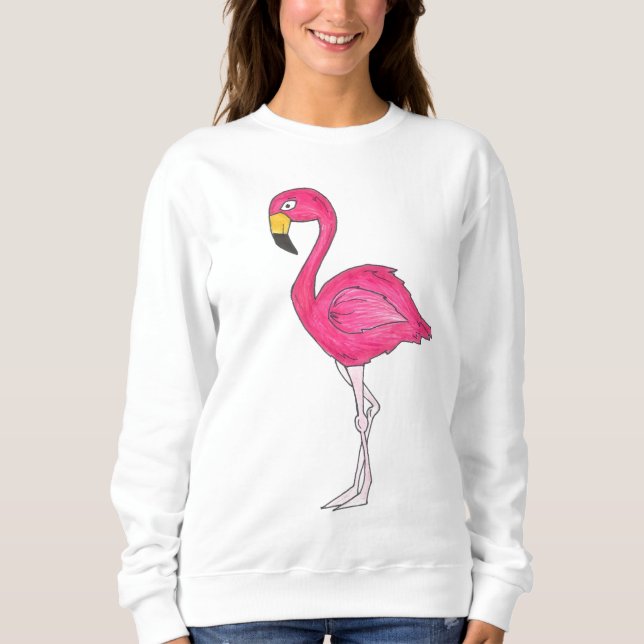 Tropical Island Paradise Shock rosa Flamingo Bird Tee Shirt (Framsida)