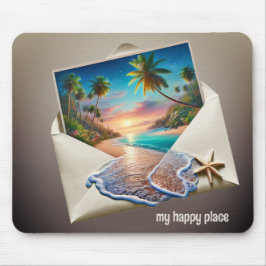 Tropical Island Scene in Kuvert Musmatta