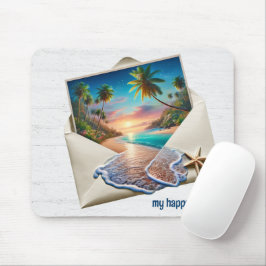 Tropical Island Scene in Kuvert Musmatta