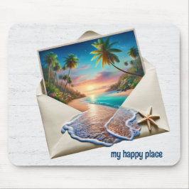 Tropical Island Scene in Kuvert Musmatta