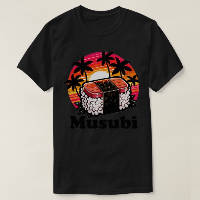 Tropical Island Spam Musubi TShirt T Shirt (Design framsida)